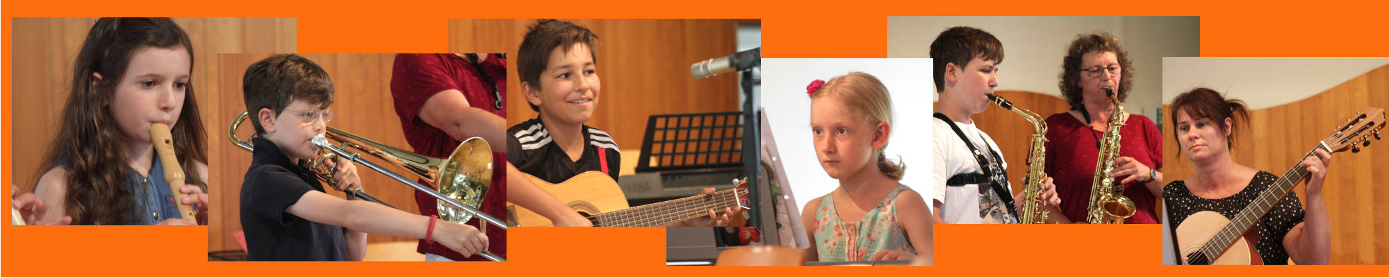 Musikschule Oberweser - Bilder - Collage vom Musikunterricht